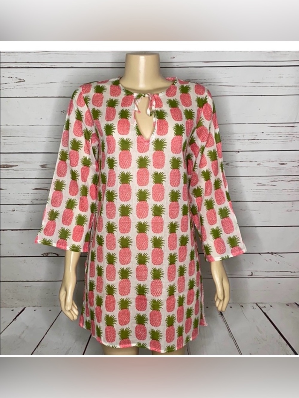 Flora by rockflowerpaper pineapple cover up tunic sz small nwot
